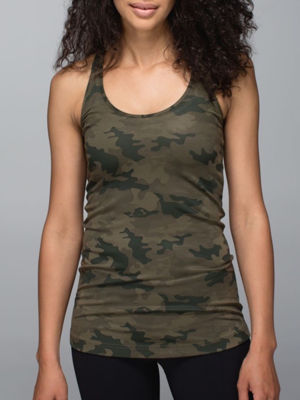 $42 Lululemon Cool Racerback
Savasana Camo Fatigue Green